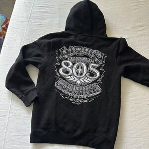 Fasthouse 805 Liquid Courage Mens Small Pullover Hoody Black Firestone Walker